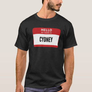 Camiseta Cydney Nome de etiqueta, Olá Meu Nome É Cydney