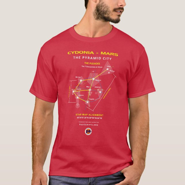 Camiseta Cydonia-Marte: Cidade da pirâmide (Frente)