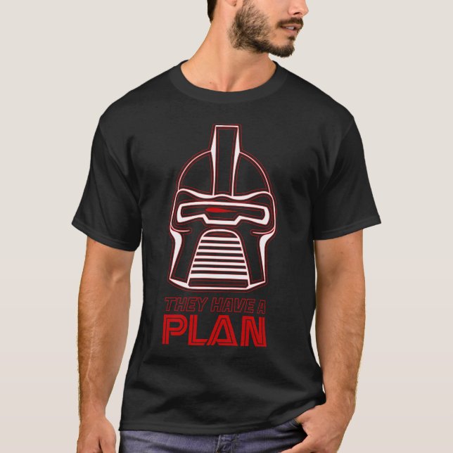 Camiseta Cylon Clássico Eles Têm um Plano (Frente)