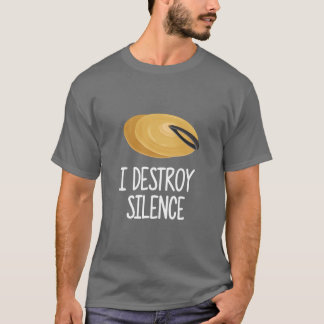 Camiseta Cymbals i destroy silence marching band Cymbal vin