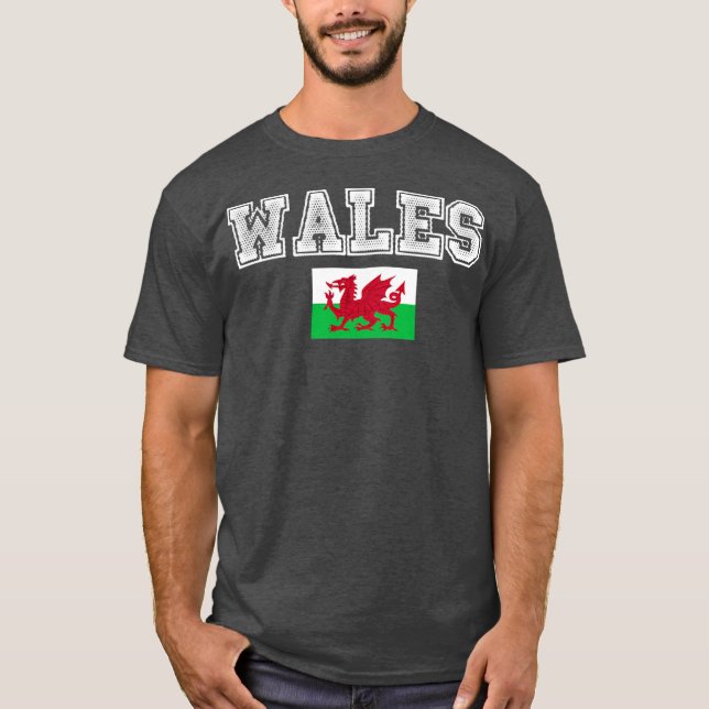 Camiseta Cymru Welsh Wales Football Soccer Jersey Ball (Frente)