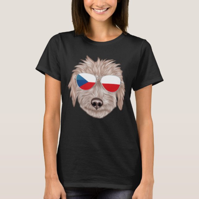 Camiseta Czech Flag Bedlington Terrier Dog Czech Republic P (Frente)