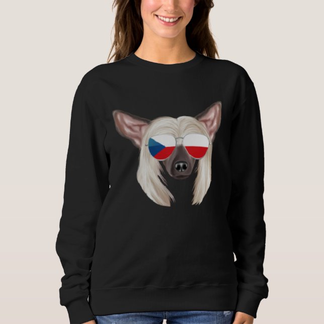 Camiseta Czech Flag Chinese Crested Dog Czech Republic Pock (Frente)
