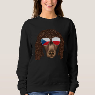 Camiseta Czech Flag Irish Water Spaniel Dog Czech Republic 