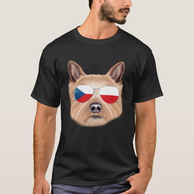 Camiseta Czech Flag Norwich Terrier Dog Czech Republic Pock (Frente)