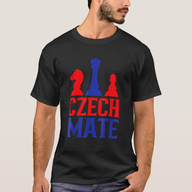 Camiseta Czech Mate  Czech Republic Chess Player  Chess Clu (Frente)