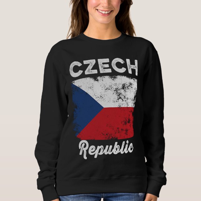 Camiseta Czech Republic Flag Distressed  Men Women Kids  Cz (Frente)