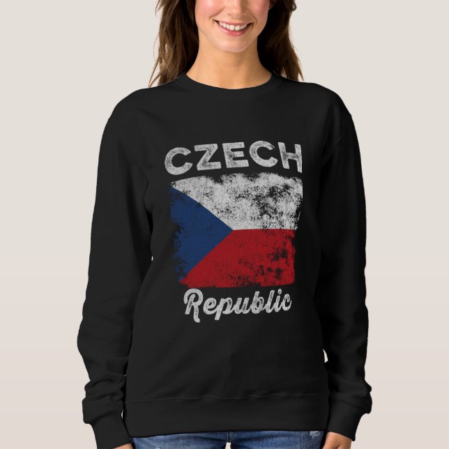 Camiseta Czech Republic Flag Distressed Men Women Kids Czec (Frente)