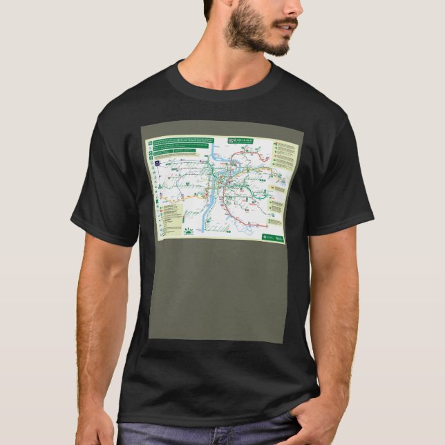 Camiseta Czech Republic  Prague  Praha  Metro Map  HD (Frente)