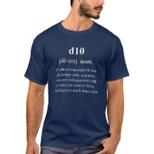 d10 Dado Divertido Definição Com Texto Branco Jogo