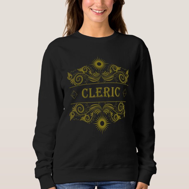Camiseta D20 Dados Clero Classe RPG Mesaredonda (Frente)