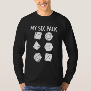 Camiseta D20 Dados Rpg Dragões Jogador Confira Meu Six Pack