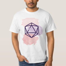 Camiseta d20 de aquarela