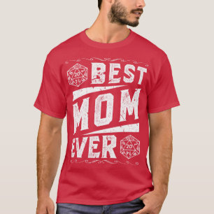 Camiseta D20 Dice Best Mãe Ever Game Master Tabletop Rolepl