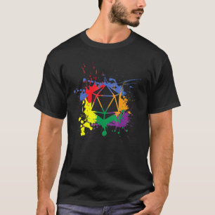 Camiseta D20 Dice Lgbtq Unity Pride Geek Rainbow Roleplayin