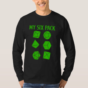 Camiseta D20 Dice Rpg Dragon Gamer Check Out My Six Pack D