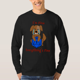 Camiseta D20 Estou Bem Tudo Bem Dado Falha Crítica 