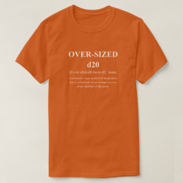 Camiseta d20 Extra Grande Definição Divertida Com Texto Bra
