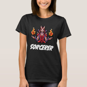 Camiseta D20 Rpg Dragões Tabletop Dungeon Classe Sorcerer