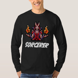 Camiseta D20 Rpg Dragões Tabletop Dungeon Classe Sorcerer
