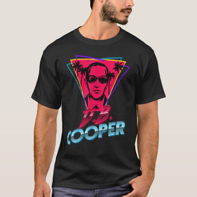 Camiseta D B Cooper Engraçado Pulando de Paraquedas Sequest (Frente)