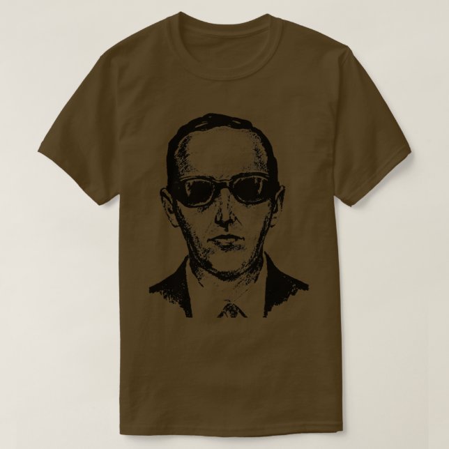 Camiseta D B Cooper Mugshot (Frente do Design)