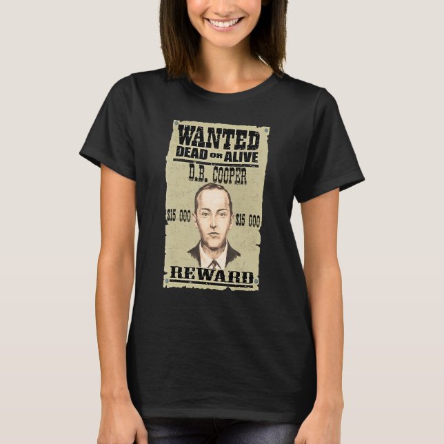 Camiseta D B Cooper Procurado Onde Você Está 1 (Frente)