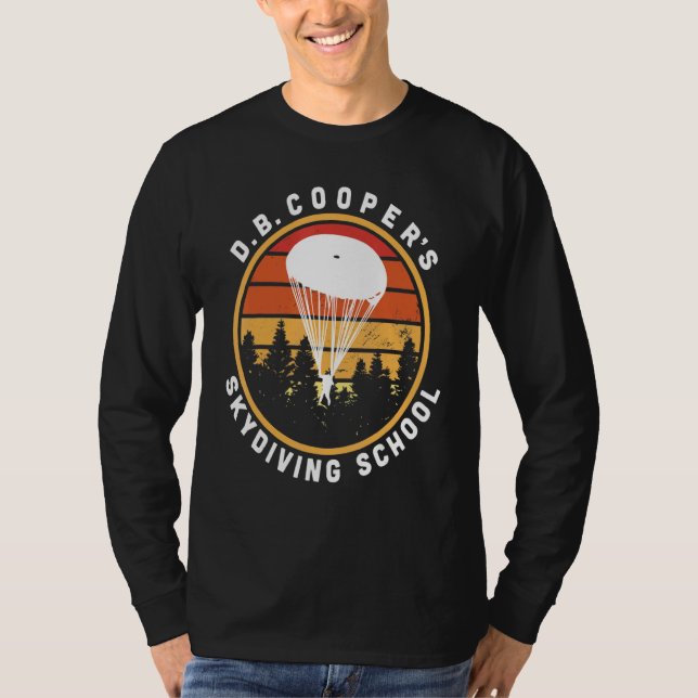 Camiseta D B  Cooper Skydiving School Cryptid Urban Legend (Frente)