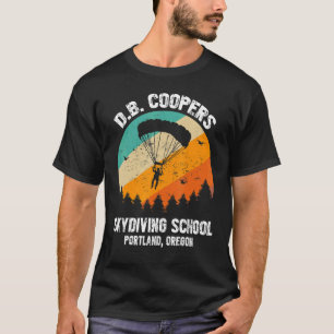 Camiseta D B Cooper Skydiving School Portland Oregon Retro