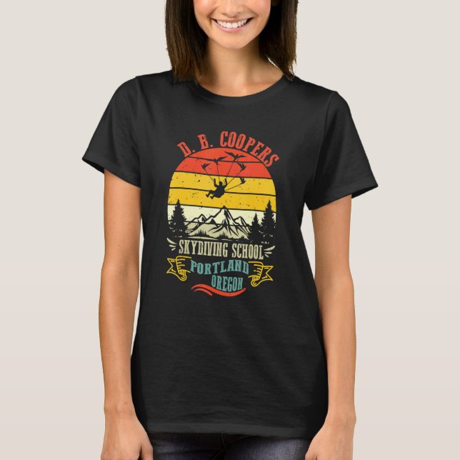 Camiseta D B Coopers Skydiving School Portland Oregon (Frente)
