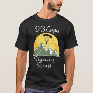 Camiseta D B Coopers Skydiving School Retro Sunset Moon