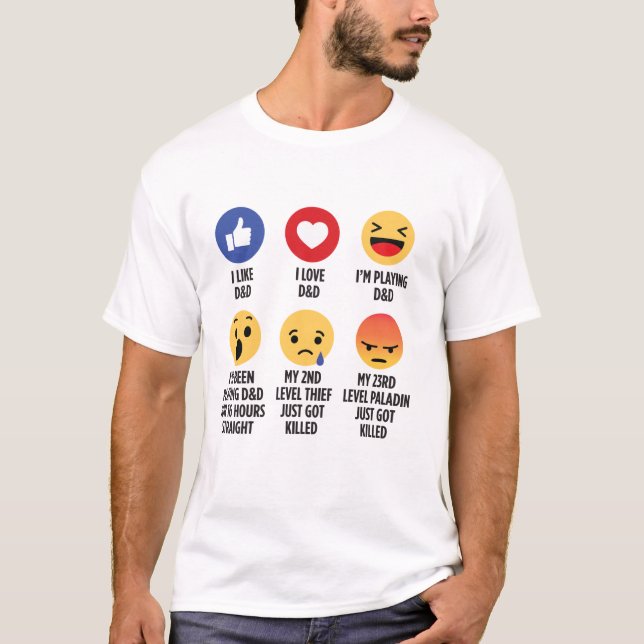 Camiseta D&D Emojis (Frente)