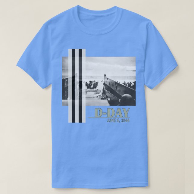 Camiseta D Dia 06 junho 1944 WW2 Aterro Normando (Frente do Design)