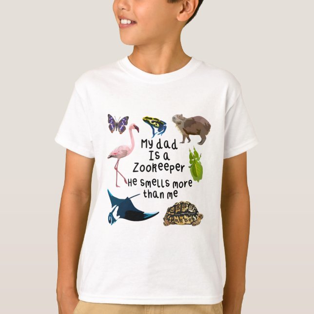 Camiseta D é para Zookeeper de Pai (Frente)