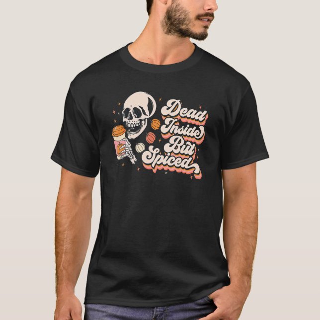 Camiseta D ea d dentro, mas Pumpkin picado - Aut (Frente)