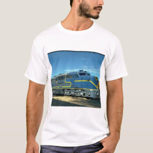 Camiseta D&H Alco PA-1 #18. (trem; céu; nuvens; trilho;)