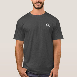 Camiseta d.j. fones de ouvido com tema musical mandala
