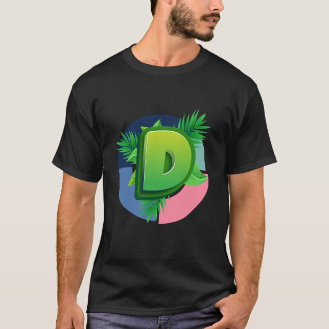 Camiseta D - Logotipo tropical (Frente)