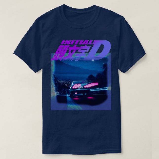 Camiseta D Neon inicial AE86 (Frente do Design)