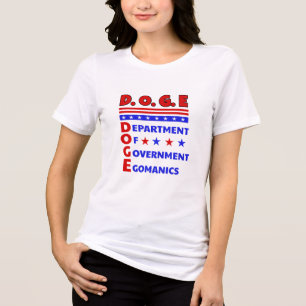 CAMISETA D.O.G.E.: DEPARTAMENTO DE EGOMÂNICAS GOVERNOS