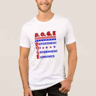 CAMISETA D.O.G.E.: DEPARTAMENTO DE EGOMÂNICAS GOVERNOS