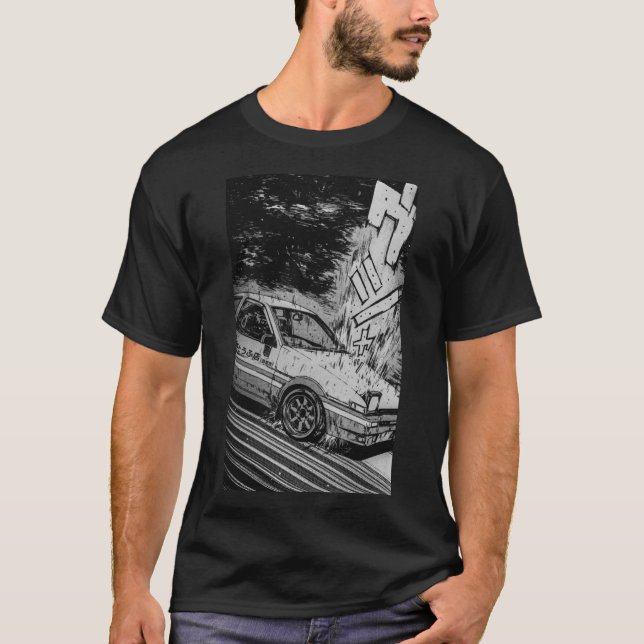 Camiseta D Toyota AE86 - Camisa-T Premium de Drifting (Frente)