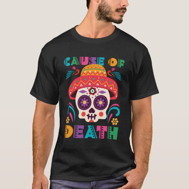 Camiseta Dã A De Los Muert, Cânceres De Açúcar Do Morto (Frente)