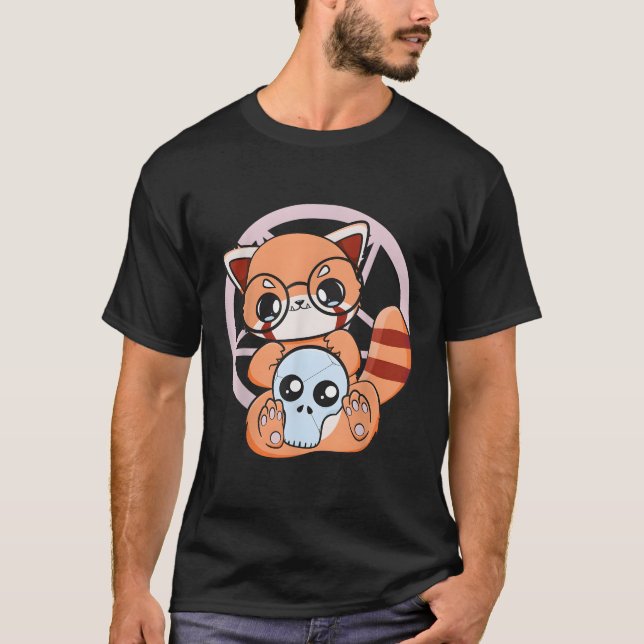 Camiseta Dã A De Los Muertos Red Panda México Pajama Pastel (Frente)