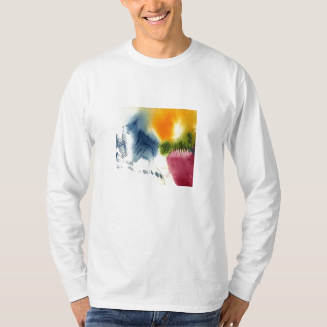 Camiseta da aguarela do perfurador (Frente)
