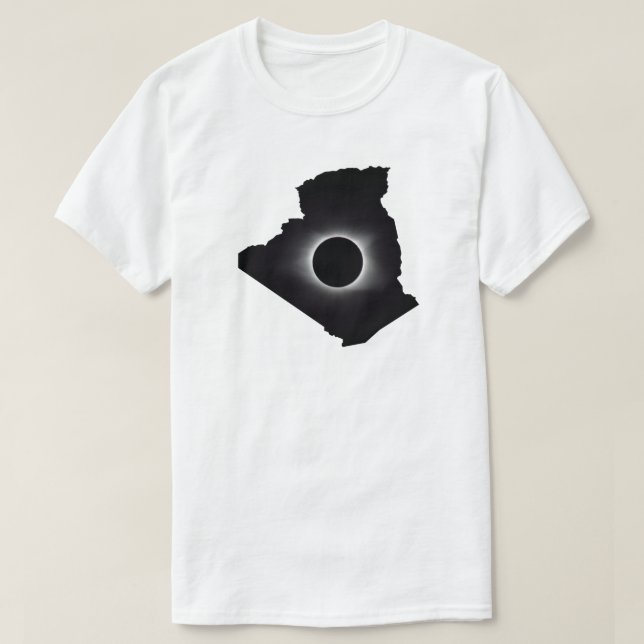 Camiseta da Argélia do Eclipse Solar Total de 2027 (Frente do Design)