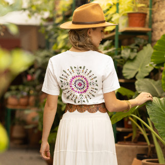 Camiseta Da Arte Original de Flor Prensada por S. Frigui