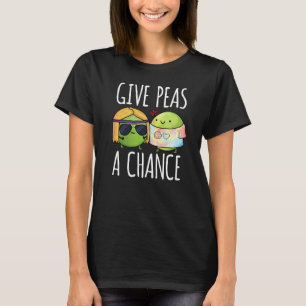 Camiseta Dá Às Ervilhas Uma Chance Engraçada Hippie Peas Pu