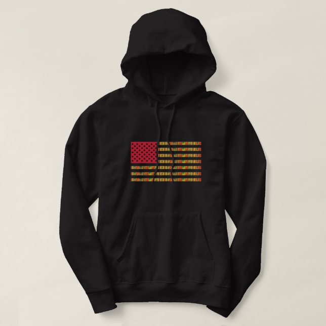 Camiseta da Bandeira Afro-Americana (Frente do Design)