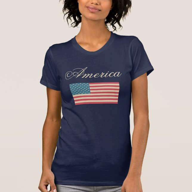 Camiseta da Bandeira Americana (Frente)